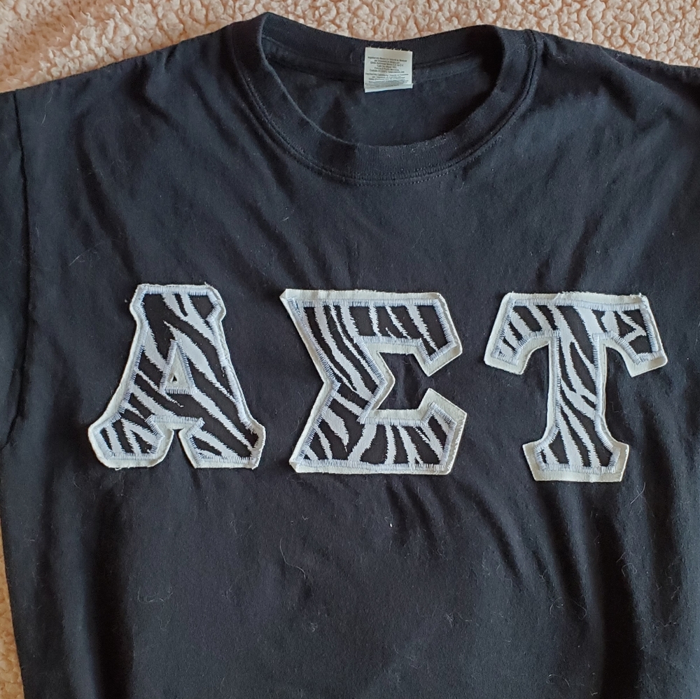 Alpha Sigma Tau lettered shirt